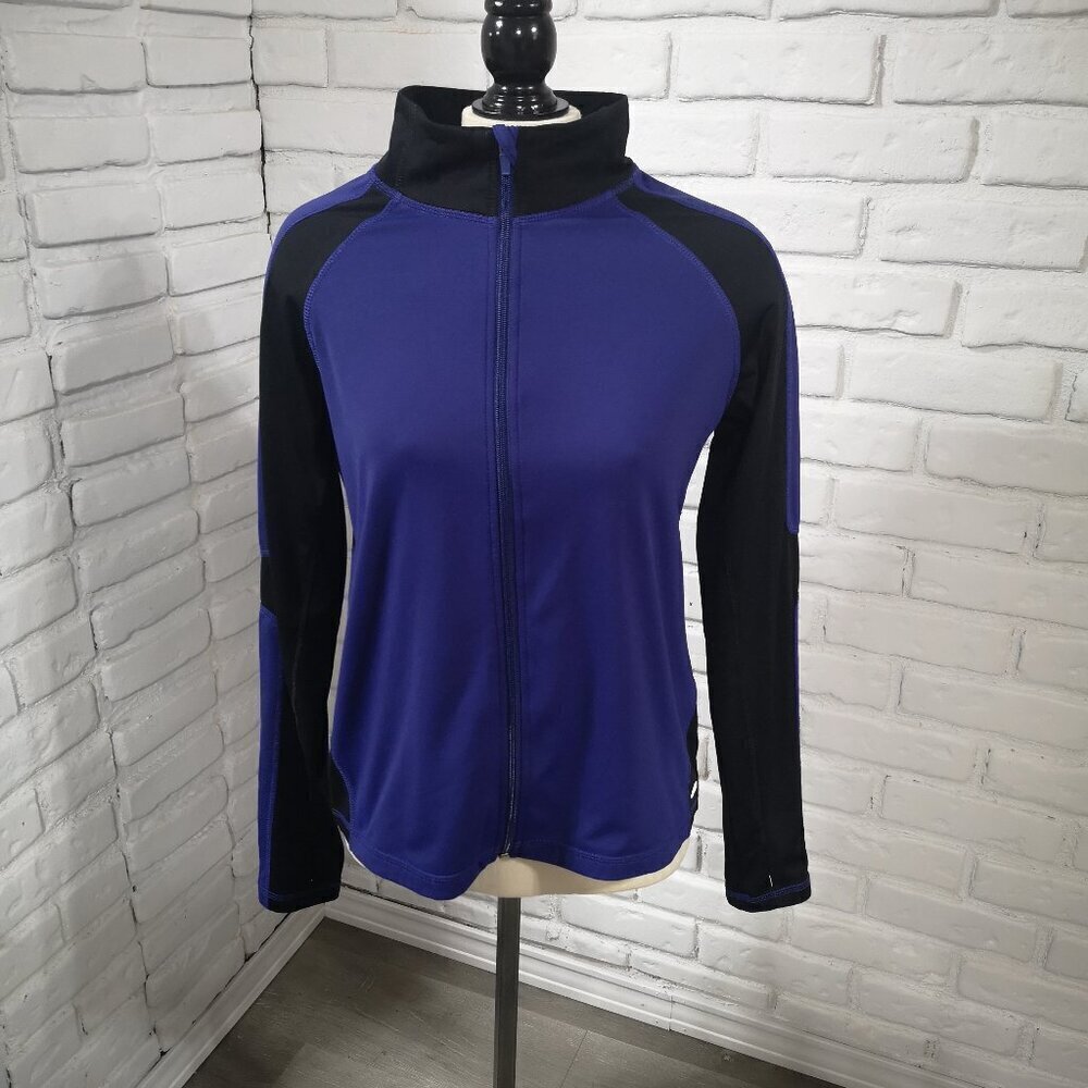 Nevada Ladies Size Large Fleece Lined Full Zip Purple & Black Athletic Jacket